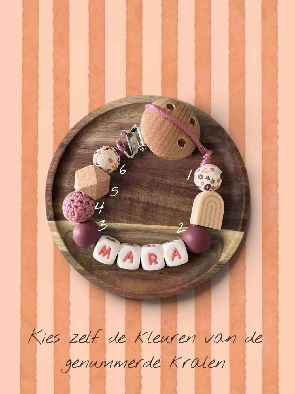 Speenkoord met naam | Boho