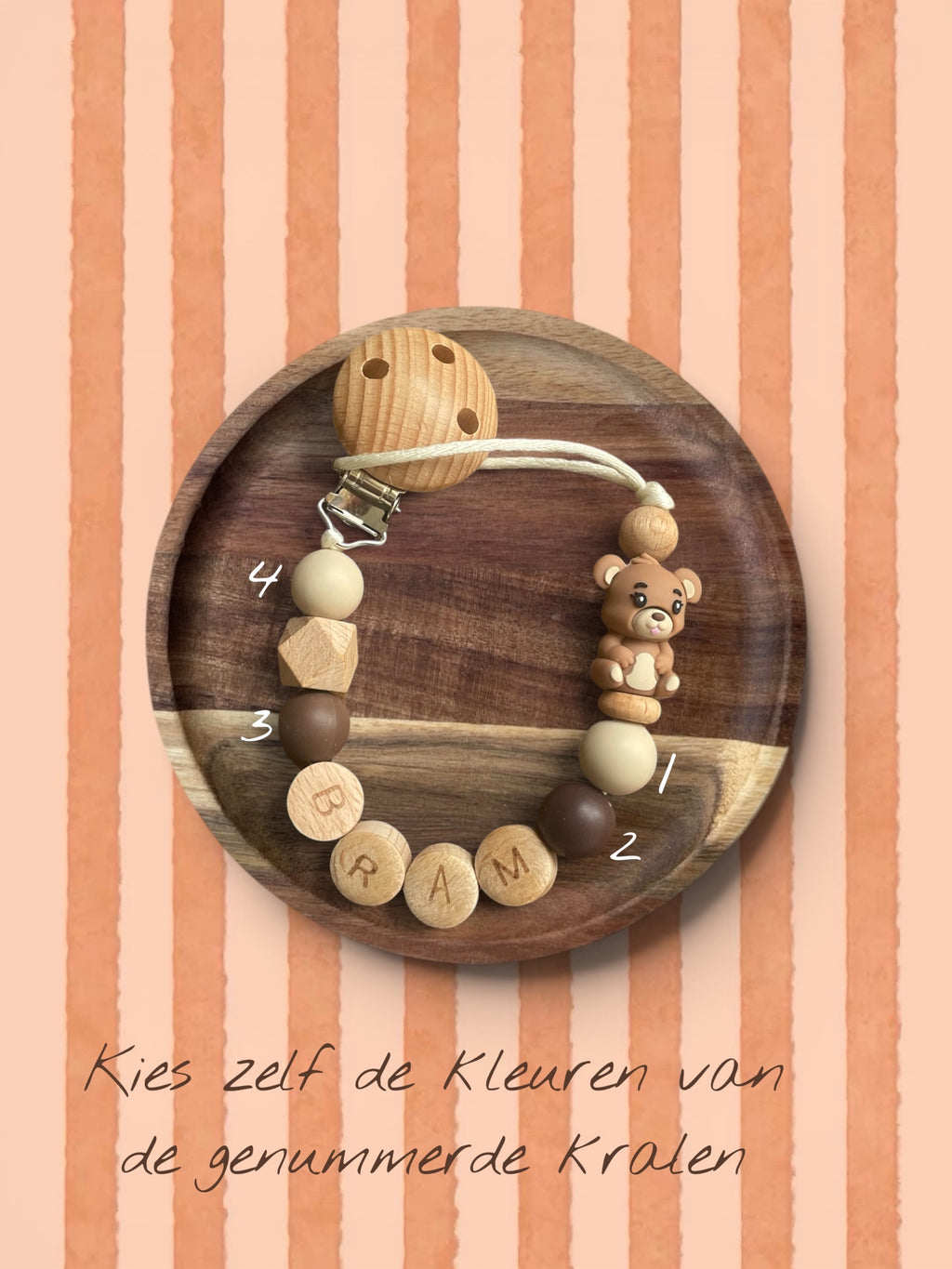 Speenkoord met naam | Teddy