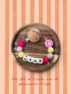 Speenkoord met naam | Smiley
