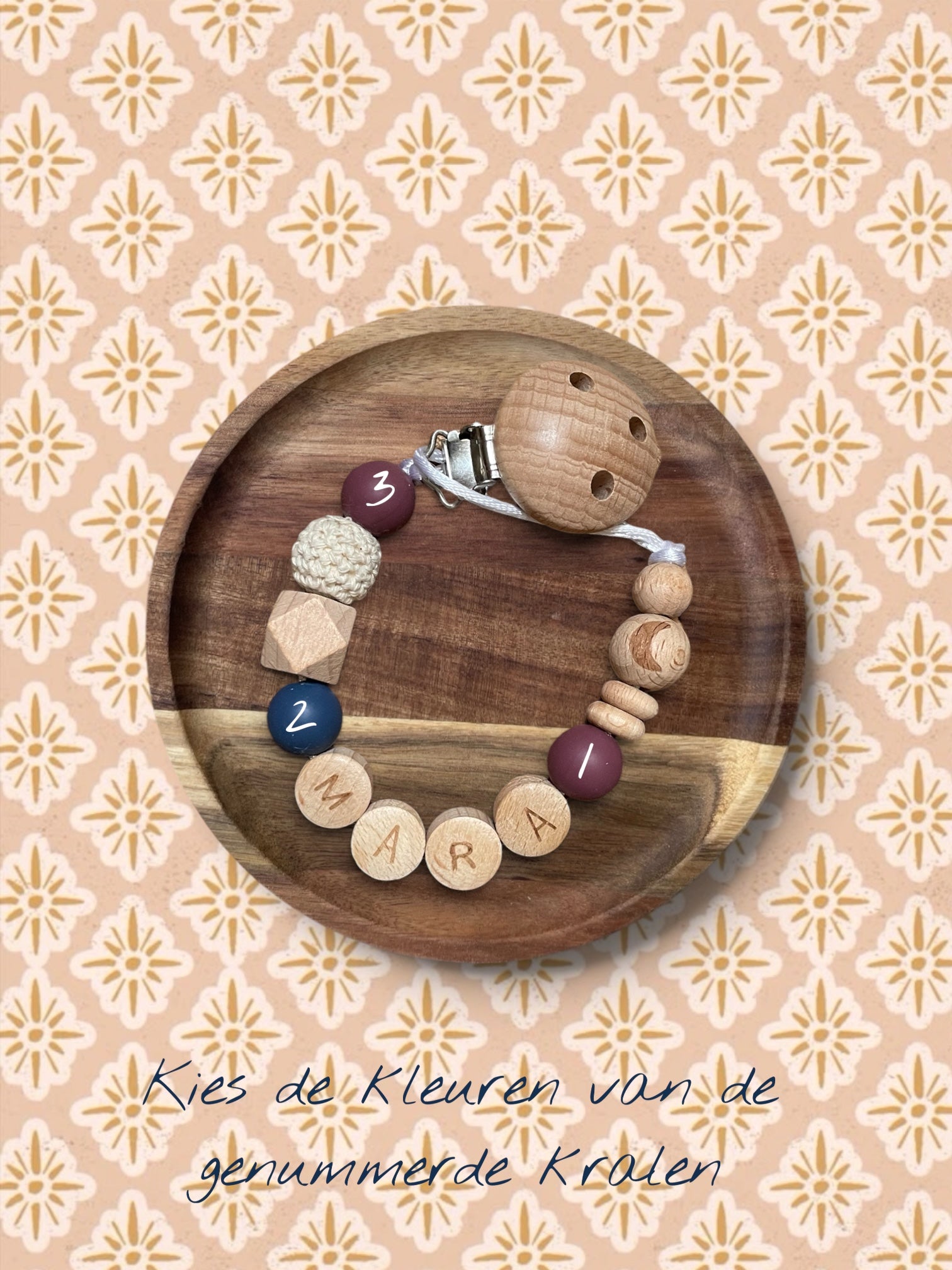 Speenkoord met naam | Naturel